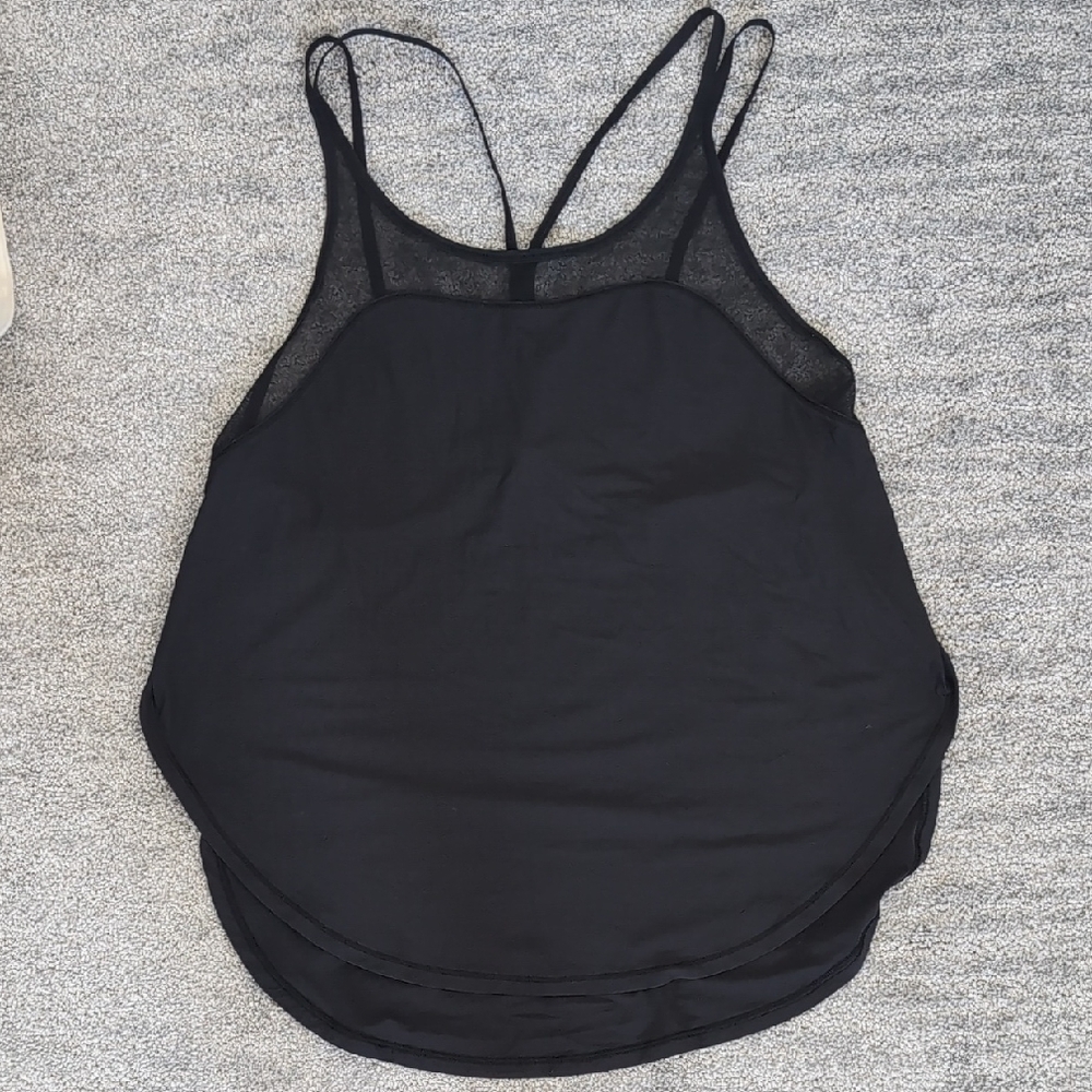 Lululemon Black Mesh Detail Top